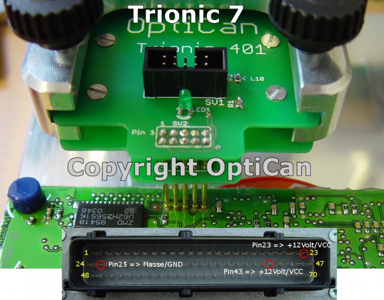 GMPT Tronic 7 (Saab) pinout diagram 2